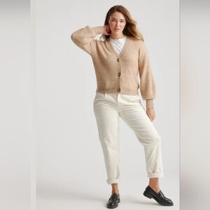 NWT Quince Baby Alpaca Wool Cropped Cardigan